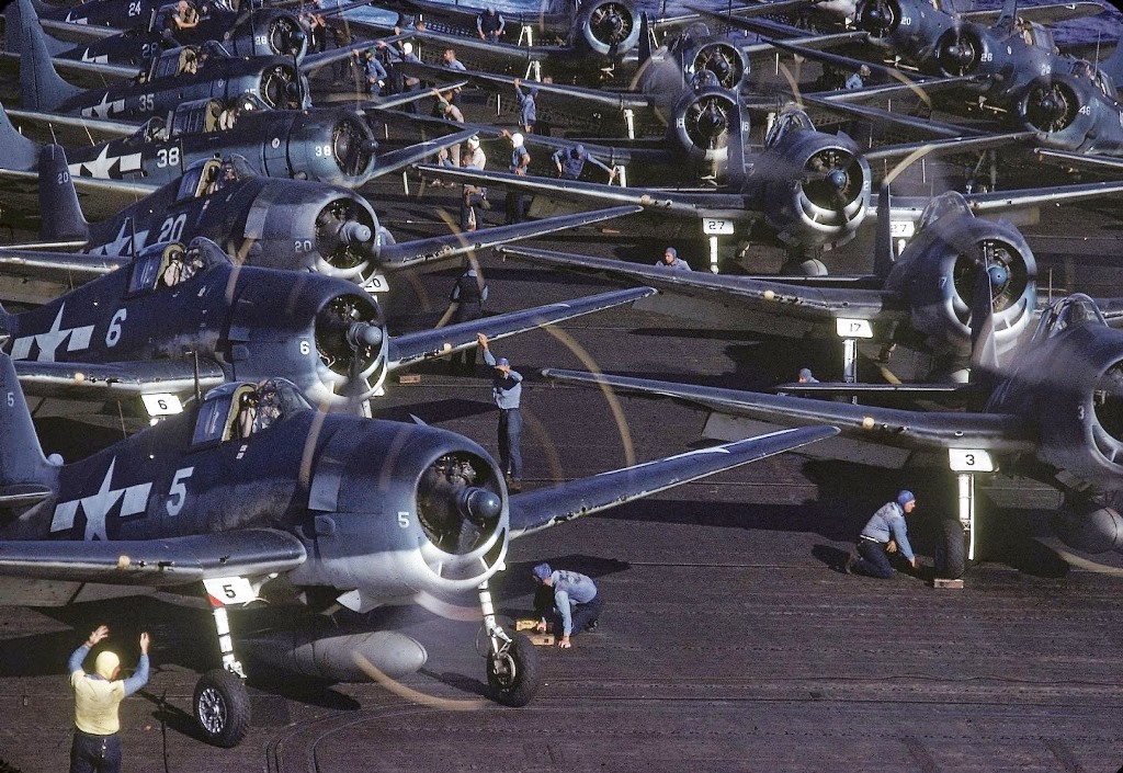 F6F_04_USS Lexington (CV-16), en route near New Guinea, early April, 1944